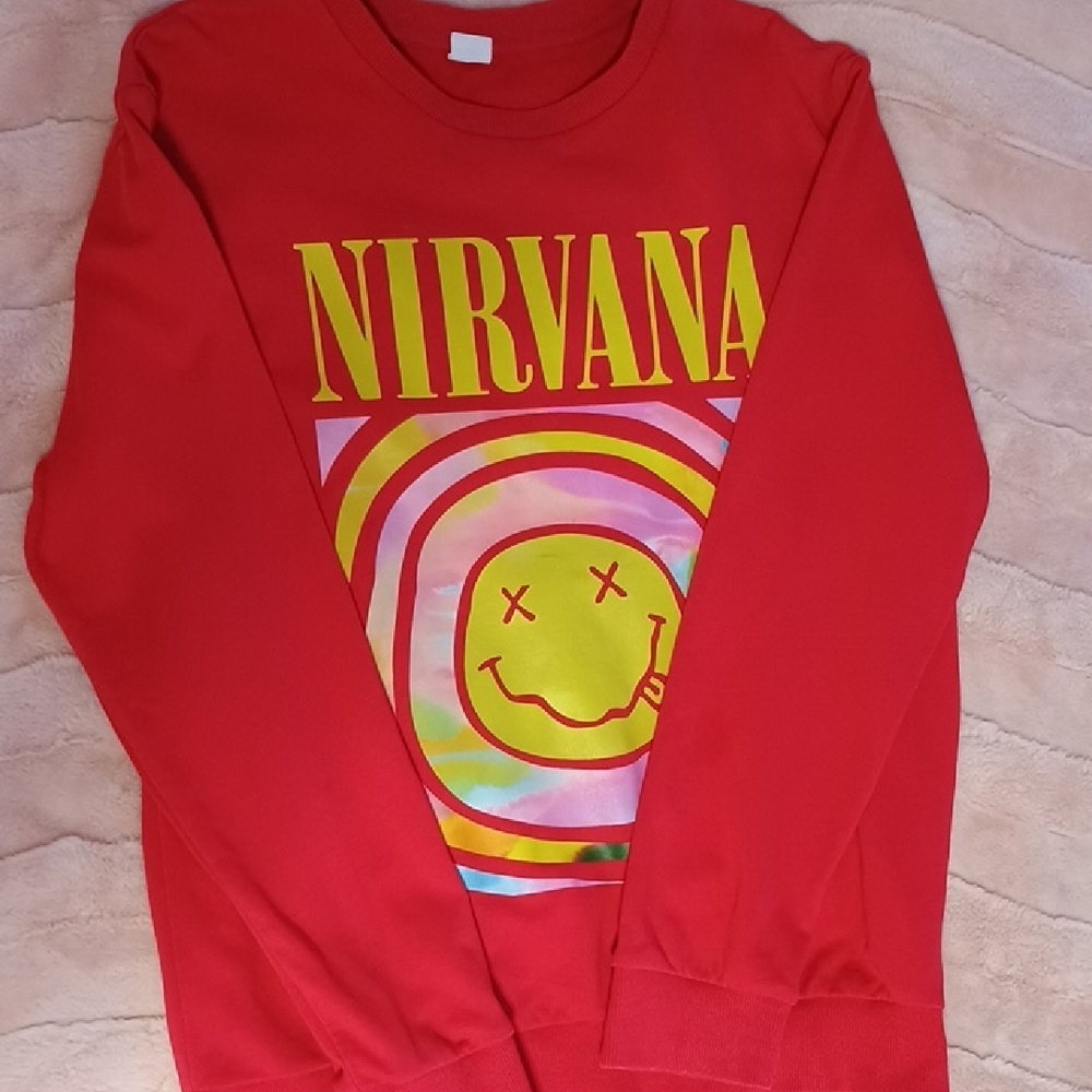 NIRVANA Red Nirvana Sweatshirt